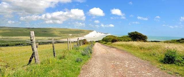 Pathway through countryside