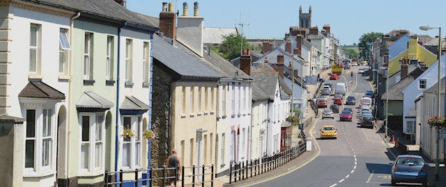 Small street with the old houses