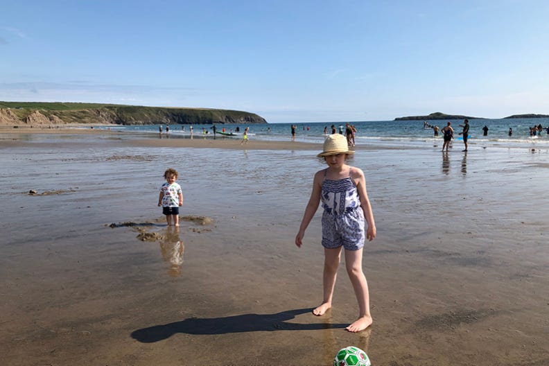 Family fun on the beach