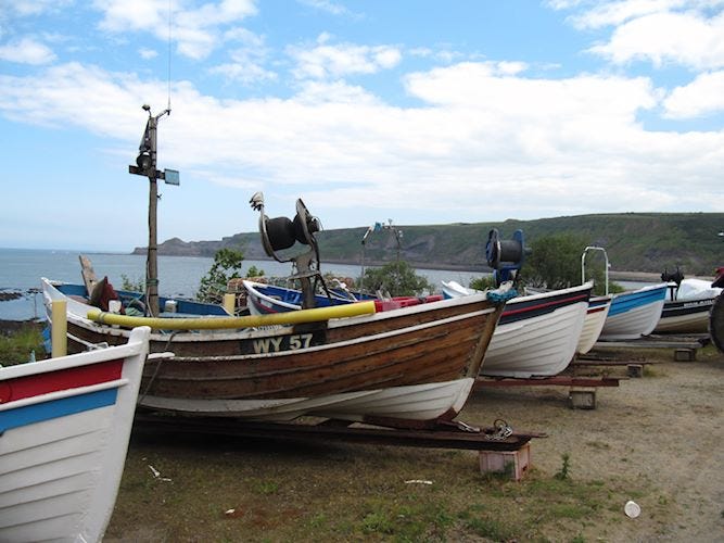 Boats at Runswick Bay