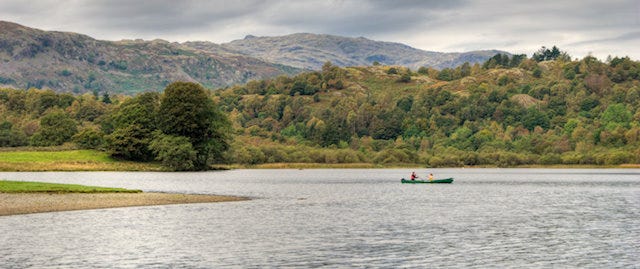 Canoe on the lake