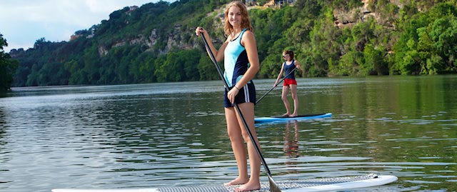 Woman on a paddleboard