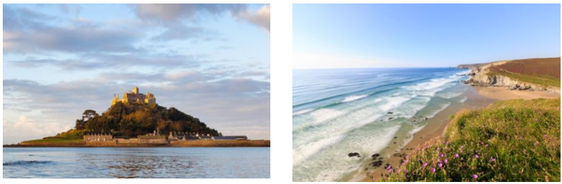 St Michael's Mount, Cornwall|Porthtowan Beach