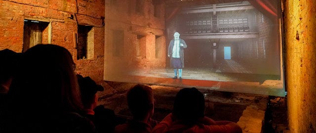 Projection show at The Richard Arkwright Experience