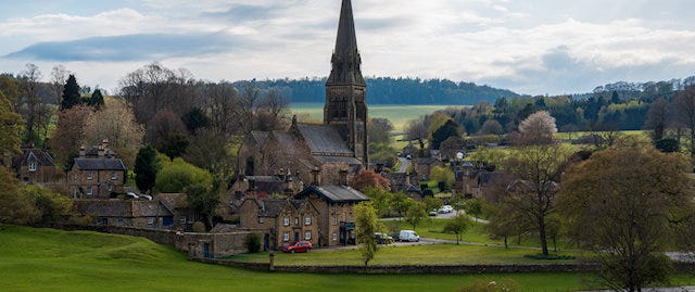 View over Edensor village