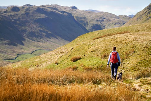 Hiker in Lake District