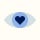Heart symbol in an eye graphic