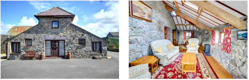 The Granary - Caernarfon, Wales|The interior features exposed stone walls