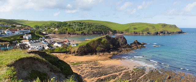 View across to hope cove