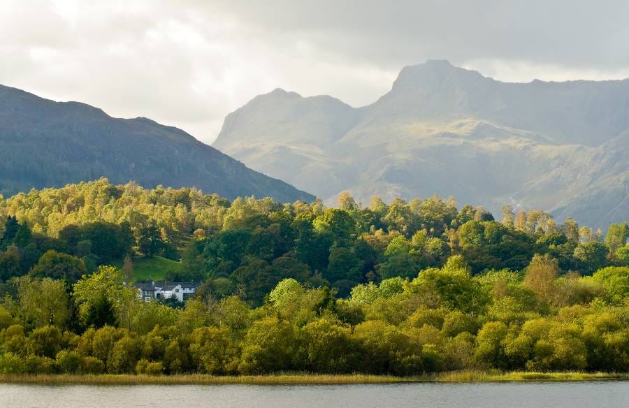 Elterwater and the Langdale Pikes