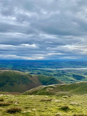 View over the hills in the Lake District