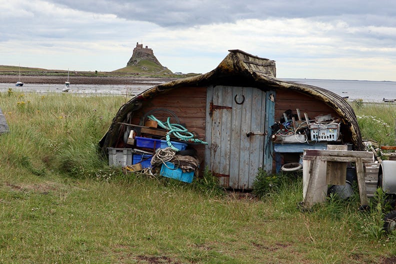 A ramshackle shed on Holy Island