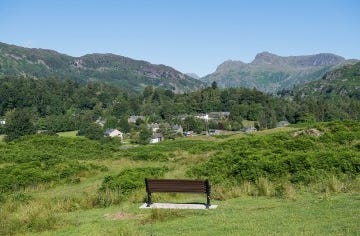 Bench overlooking Elterwater