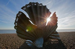 Shell sculpture in Suffolk