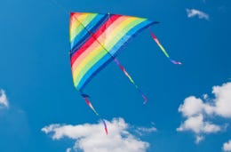 Cloud flying in a blue cloud