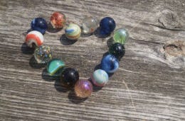 Marbles in the shape of a heary