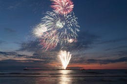 Fire work display over Hove, Plymouth.