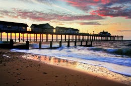 Visit Southwold Striking image of Southwold Pier and beach