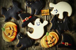 A selection of Halloween themed biscuits