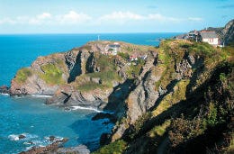 The rocky coastline of North Devon