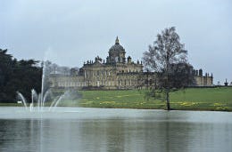 View of Castle Howard in Yorkshire from the lake