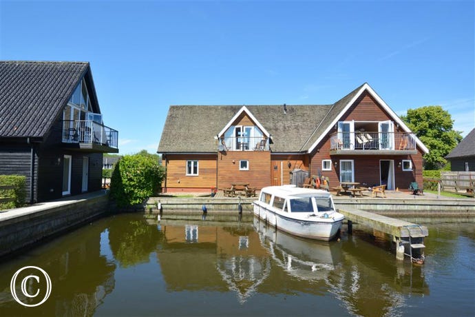 Exterior image of this delightful waterside property
