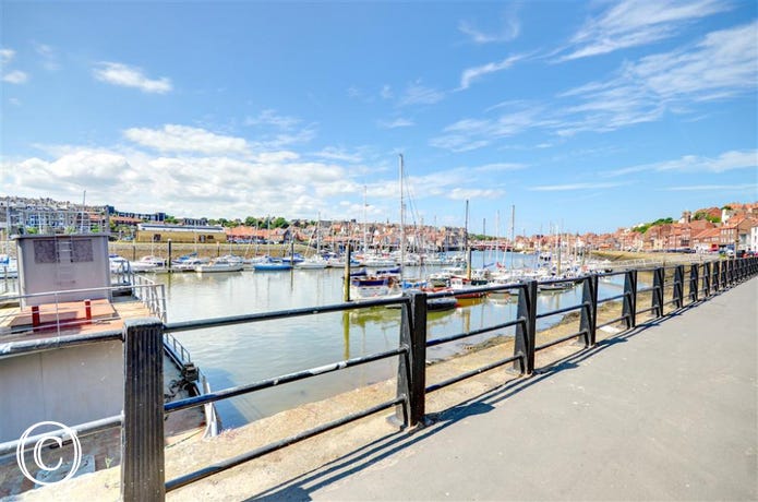 Directly opposite the property are fantastic views across the Harbour and Marina which can be enjoyed whilst walking the short distance to Whitby town centre.