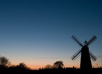 The beauty of Suffolk's heathland can be witnessed at dusk