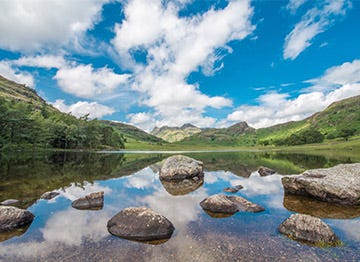 A view over one of Cumbria's lakes