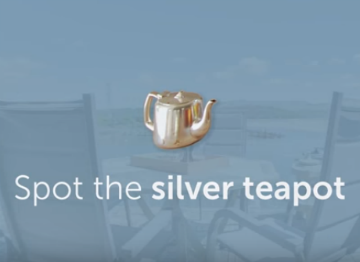 Spot the silver teapot