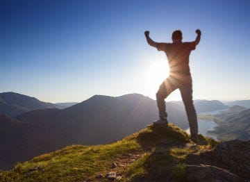 Man on a mountain